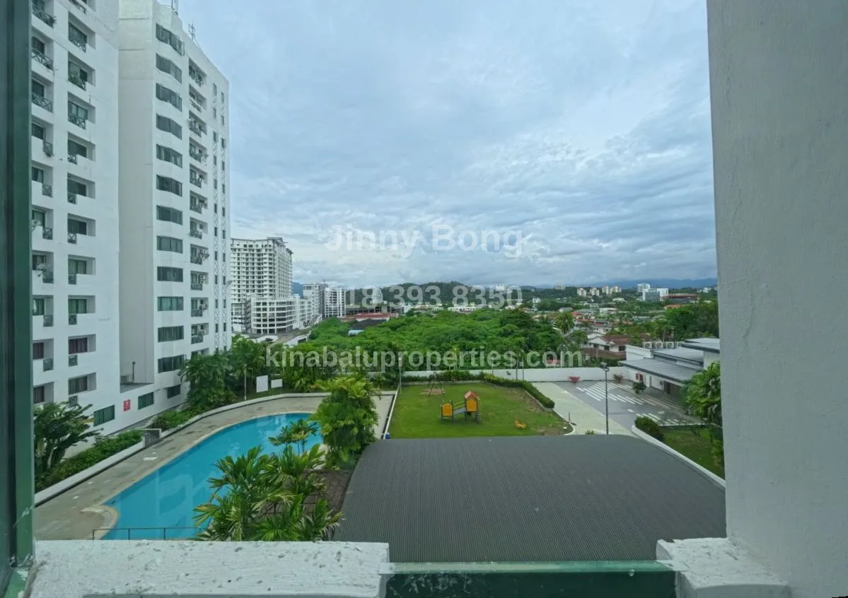 Balcony with View of the Outdoor Swimming Pool